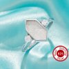 6x12MM Keepsake Breast Milk Resin Hexagon Bezel Ring Settings,Solid 925 Sterling Silver Ring,Vintage Styles Art Deco Ring,DIY Ring Supplies 1295061-1
