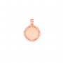 12MM Keepsake Breast Milk Resin Round Bezel Pendant Settings,Solid 925 Sterling Silver Rose Gold Plated Pendant Charm,DIY Pendant Supplies 1411468