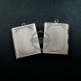 5pcs 27x35mm square vintage style antiqued silver book shape photo locket pendant charm DIY jewelry supplies 1193003