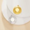 9MM Round Bezel Stainless Steel Pendant Settings,Yellow Gold Silver Round Pendant Charm,DIY Pendant Blank Supplies 1411471