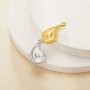 Pear Bezel Stainless Steel Pendant Settings,Yellow Gold Rhodium Pear Pendant Charm,Minimalist Pendant,DIY Pendant Supplies 1431526