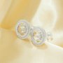 Keepsake Breast Milk Resin Ball Round Pin Studs Earrings Settings for 10-11MM Half Drilled Pearl Bead,Solid 925 Sterling Silver Earrings,DIY Earrings Supplies 1702247
