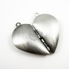 5pairs 29mm brass antiqued silver vintage lover heart pairs photo locket pendant charm supplies 1133001