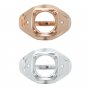 10MM Round Prong Ring Blank Settings Men's Bezel Solid 925 Sterling Silver Rose Gold Plated Adjustable Ring Band for Gemstone 1294315