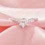 Curved Moissanite Stackable Ring,Solid 14K 18K Gold Ring,Dainty Stacker Ring,Stackable Ring,DIY Ring Supplies 1294997