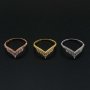 1Pcs Rose Gold Plated Solid 925 Sterling Silver DIY Adjustable Stackable Ring 1294199