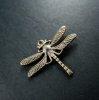 6pcs 21mm vintage brass bronze dragonfly DIY pendant charm supplies findings 1810240