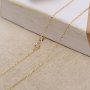 0.8MM Solid 18K Yellow Gold Necklace,Au750 Necklace,18K Gold Cable Necklace,DIY Necklace Chain Supplies 1315029