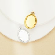10x14MM Keepsake Breast Milk Resin Oval Bezel Pendant Settings,Minimalist Stainless Steel Oval Pendant Charm,DIY Pendant Blank Supplies 1421271