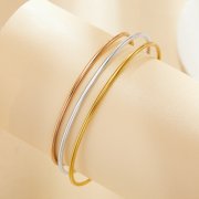Wire Bangle Stainless Steel Bracelet,Silver Rose Gold Plated Wiring Bangle,DIY Bracelet Bangle Supplies 1900345