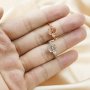 Oval Prong Ring Settings Solid 925 Sterling Silver Rose Gold Plated Angel Wing Adjustable Ring Bezel DIY Supplies 1224074