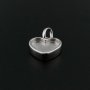 8MM Heart Bezel Settings for Breast Milk Resin Solid Back 925 Sterling Silver Pendant Charm DIY Supplies 1431080