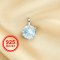 8MM Round Sky Blue Topaz Birthstone Pendant Charm,Solid 925 Sterling Silver Charm,November Birthstone Pendant,DIY Birthstone Jewelry 1411324