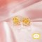 Keepsake Breast Milk Resin Ball Round Pin Solid 14K 18K Gold Studs Earrings Settings For Half Drilled Pearl Bead,DIY Earring Supplies 1705081