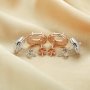 1Pair Multiple Sizes Oval Solid 925 Sterling Silver Rose Gold Tone DIY Prong Studs Earrings Settings Bezel With Cubic Zirconia 1706025