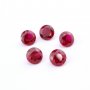 5Pcs Lab Created Round Ruby July Birthstone Red Faceted Loose Gemstone DIY Jewelry Supplies 4110166