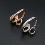 1Pcs 5x7MM 6x8MM Oval Prong Ring Settings Blank Adjustable 2 Stones Rose Gold Plated Solid 925 Sterling Silver DIY Bezel for Gemstone 1224043