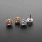1Pair 5-8MM Round Solid 925 Sterling Silver Rose Gold Tone DIY Prong Studs Earrings Settings Bezel 1706021