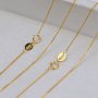 0.7MM Solid 18K Yellow Gold Necklace,Au750 Necklace,18K Gold Necklace,DIY Necklace Supplies 1315023