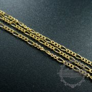 10cm 1.7mm plus 1.7x4mm 14K gold filled high quality color not tarnished figaro chain DIY necklace chain supplies findings 1315018