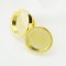 10Pcs 15MM Round Brooch Bezel Settings Gold Plated Brass DIY Supplies for Resin 1500162