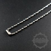 6pcs 22inches 2.5mm thick stainless steel beads rhodium necklace chain 1322041