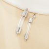 Tube Glass Bottle Stainless Steel Pendant,Minimalist Perfume Vial Pendant,Glass Bottle Wish Charm,DIY Pendant Supplies 1800601