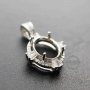 1Pcs Multiple Size Vintage Style Oval Prong Bezel Settings For Cz Stone Solid 925 Sterling Silver DIY Pendant Charm Tray 1421096