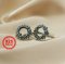 1Pcs 10MM Setting Size Flower Round Bezel Tray 925 Sterling Silver Ring Setting DIY Jewelry Supplies 1213028
