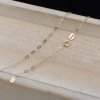 1.3MM Solid 18K Yellow Gold Necklace,Au750 Necklace,18K Gold Cable Necklace,DIY Necklace Chain Supplies 1315031