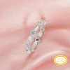Full Band Keepsake Breast Milk Resin 2x4MM Marquise Bezel Ring Settings,Solid 14K 18K Gold Ring,Birthstone Stackable Ring,Eternity Ring 1295068