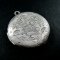 5pcs 27mm vintage style antiqued silver flower engraved round photo locket pendant charm DIY supplies 1113020