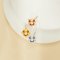 7MM Round Prong Bezel Pendant Settings,Rose Gold Plated Stainless Steel Pendant Charm,Minimalist Round Pendant,Simple Pendant Blank 1411432
