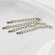 20Pcs 2Inches Brass Bronze Antiqued Extension Chain for DIY Necklace 1321008