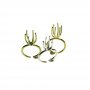 1Pcs 15MM long prong irregular stone adjutable brass ring settings DIY supplies 1294137