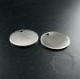 5pcs 30mm thick matte brush surface round stainless steel plain plate engraving laser military tag pendant charm DIY supplies 1820309