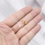Round Bezel Studs Earrings Settings Solid 925 Sterling Silver for Cabochon Gemstone Resin DIY Supplies 1702228