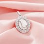 Initial Letter Keepsake Breast Milk Resin Pendant Bezel,Solid 925 Sterling Silver Charm,DIY Supplies 1421257
