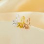 5MM Round Prong Clip Earrings Settings,Solid 925 Sterling Silver Rose Gold Plated Earrings,Minimalist Round Earrings,DIY Earrings Supplies 1706219
