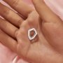 8x12MM Halo Pear Prong Pendant Settings,Solid 925 Sterling Silver Pendant Charm,Pave CZ Stone Pendant,DIY Pendant Supplies 1431481-1