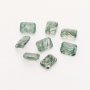 5X7MM Green Moss Agate Emerald Cut Faceted Nature Stone,Semi-precious Gemstone,Rectangle Gemstone,Unique Gemstone,DIY Jewelry Supplies 4170022