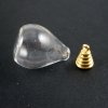 6pcs 18x24mm clear galss water drop shape bottle vial pendant charm wish pendant with brass gold metal loop 1850042