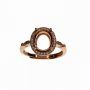 1Pcs Multiple Sizes Oval Rose Gold Silver Cabochon Prong Bezel Solid 925 Sterling Silver Adjustable Ring Settings 1224010