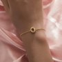 Halo Oval Prong Bracelet Settings,Solid 14K 18K Gold Bracelet,Moissanite Art Deco Bracelet,DIY Bracelet Supplies For Gemstone 1900342