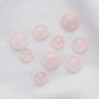 5Pcs Round Pink Rose Quartz Cabochon,October Birthstone Semi Precious Gemstone DIY Jewelry Supplies 4110194