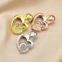 6MM Keepsake Breast Milk Resin Heart Pendant Prong Settings Mother Baby Solid 925 Sterling Silver Rose Gold Plated Charm Bezel 1431130