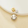 Round Prongs Bezel Pendant Settings,Yellow Gold Plated Stainless Steel Pendant Charm,Minimalist Round Pendant,Simple Pendant Blank for Faceted Stones 1411436