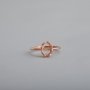 1Pcs 6X8MM Oval Silver Rose Gold Gemstone Cz Stone Crown Prong Bezel Solid 925 Sterling Silver Adjustable Ring Settings 1224019