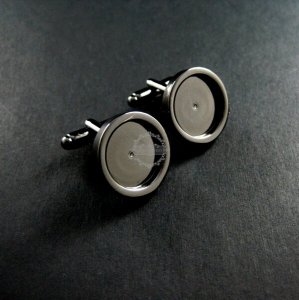 10Pcs 15MM round bezel tray setting gun black brass french cufflink blanks cuff link sleeve button findings 1500023