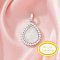 Keepsake Breast Milk Resin Dots Pear Bezel Pendant Settings,Solid 9K 14K 18K Gold Pendant Charm,DIY Pendant Supplies 1431432